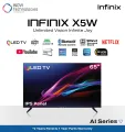 Infinix 65 Inch X5W QLED TV Android 13 AI (Artificial Intelligence) Smart LED Television With 2+1 Year Official Warranty. 