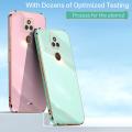 For Motorola Moto E7 Plus Back Cover Luxury 6D Plating Square Frame Shiny Case Camera Lens Protection Soft Silicone Mobile Phone Cases. 