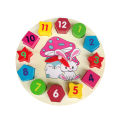 Little star Wooden blocks toys Digital Geometry Clock Children's Educational toy for baby boy and girl gift. 