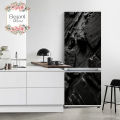 Elegant Black Fridge Stickers, Door Wrap, Self-adhesive, Waterproof, PVC by Elegant Decore. 