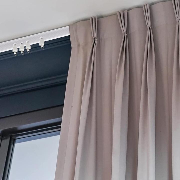 Ceiling Curtain Track Flexible Bendable Curtain Track Rollers Plastic Drapery Rail Sliding Glider for Shower Curtain