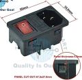 3 Pin IEC 320 C14 Inlet Male Plug Power Socket Rocker Switch With Fuse Holder In Pakistan. 