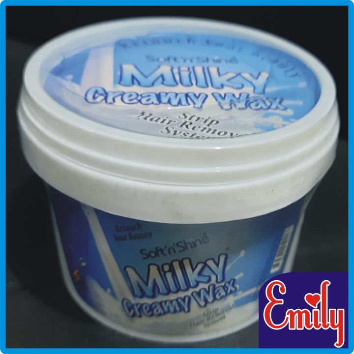 Soft N Shine instant Ready to use Hair Removal Wax Cream MILKY WAX 400 G Halawa Wax organic & natural soft consistency finger wax Halawa Wax Brazilian ittalian Wax Skin Tighting Wax Face & full Body hair removing 450G/950G all variants all size available