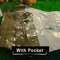 Flyers With Pocket ( 5 by 7 and 10 by 12 inch ) | Recycled Mini Flyer | Durable bag Flyers | Self Seal Strip | Small Items Packaging Plastic flyers. 