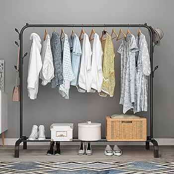 Stainless Steel Single Pole Movable Portable Adjustable Coat - Main Image