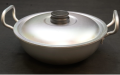 Karahi Round anodized with Lid (wok). 