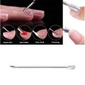 Steel Nail Cuticle Pusher Nail Dead Skin Nail Polish Gel Dry Skin Remover Trimmer Manicure Pedicure Tool. 