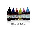 Ecotone Premium Ink For Printers 6 Colour For Inkjet Printers CISS & Cartridge 100ml. 