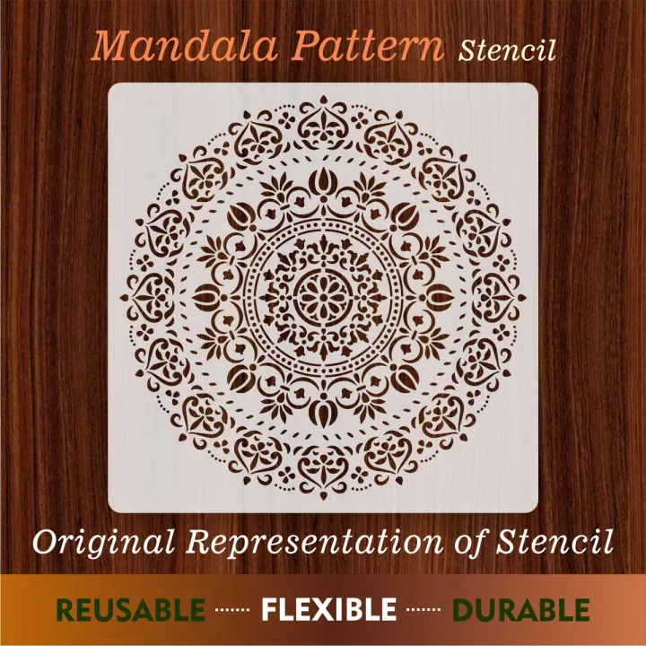 Mandala%20Art%20Reusable%20Stencil%20for%20Airbrush%20Painting,%20DIY%20Home%20Decor,%20Wall%20Art%20&%20Scrapbooking%20-%20Image%202