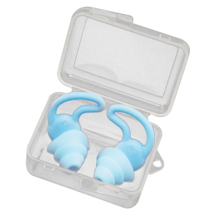 Swimming Ear Plugs Soft Silicone Earplugs - blue