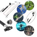 Extendable Handheld Selfie Stick Monopod + Mount Adapter+Phone Holder for Gopro Hero 5 4 3 3+ 2 SJ4000 Xiaomi Yi Sports Camera. 
