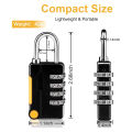 2 Pack Combination Padlock Waterproof Padlocks Black&Silver for School Gym Locker, Gate, Shed, 4 Digit Code Security Locks. 