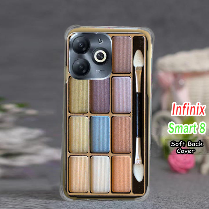 Infinix Smart 8 Back Cover - Makeup Style Mobile Back Cover Pouch - Airbag Case Anti Shockproof Phone Case