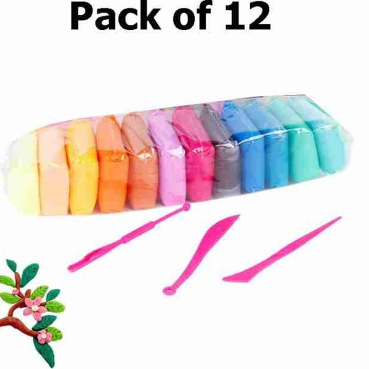 foam clay bouncing clay Air Dry Clay,12 Colors DIY Modeling Clay Ultra Light Molding Magic Clay (Set of 12pcs)