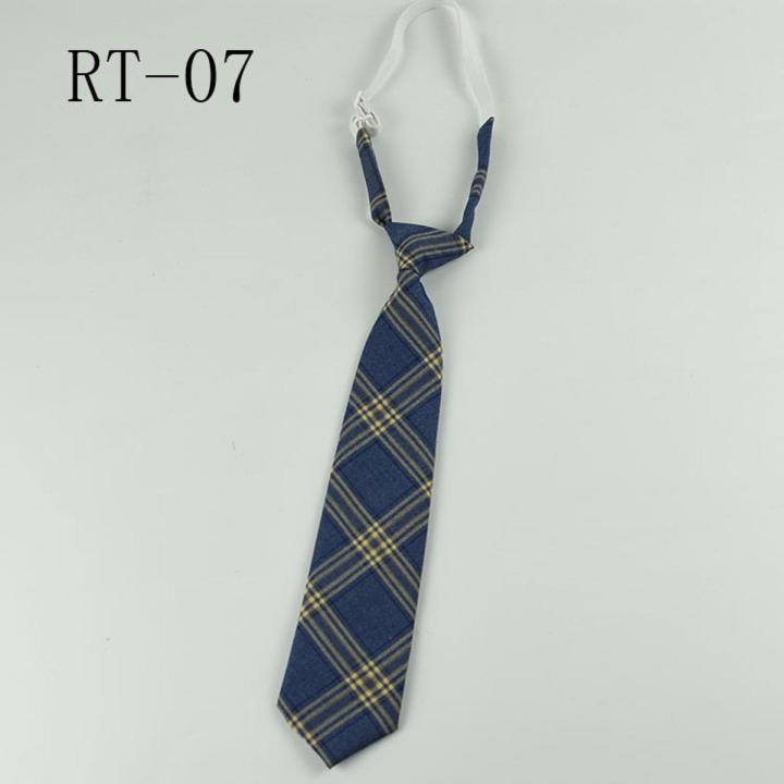 Women Plaid JK Neck Tie Girls Lazy Skinny Slim Cute Necktie Plaid Uniform School Student Neckties Gravatas Cravat Boys Neckwear