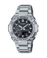 Casio G Shock GST B600 Series Mens Shock Resistance Round Silver Resin Case Analog+Digital Solar Power Bluetooth World Time Stop Watch Timer Alarm Double LED Light Calendar Run Time Multi-Function Silver Stainless Steel Bracelet Watch-GST-B600D-1ADR. 