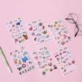 6 Sheets/lot Scrapbook Accessories Students Gift PP Diary Decoration Cute Cartoon Multi Purpose Children Sticker Toys. 