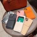HODON Luxury Lychee PU Leather Wallet Holder Case For iPhone 16 15 14 13 Pro Max 16 Plus Cases Card Bag Stand Solid Color Shockproof Soft Phone Cover. 
