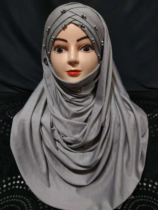 Modern%20Ready%20to%20wear%20%20Gray%20parls%20hijab%20-%20Image%203
