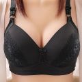 Bras for Women, Women's Ultimate Comfort Lift Wirefree Bra Sexy Plus Size Bras Flower Print Non-Steel Ring Non-Magnetic Buckle Underwear Bras. 