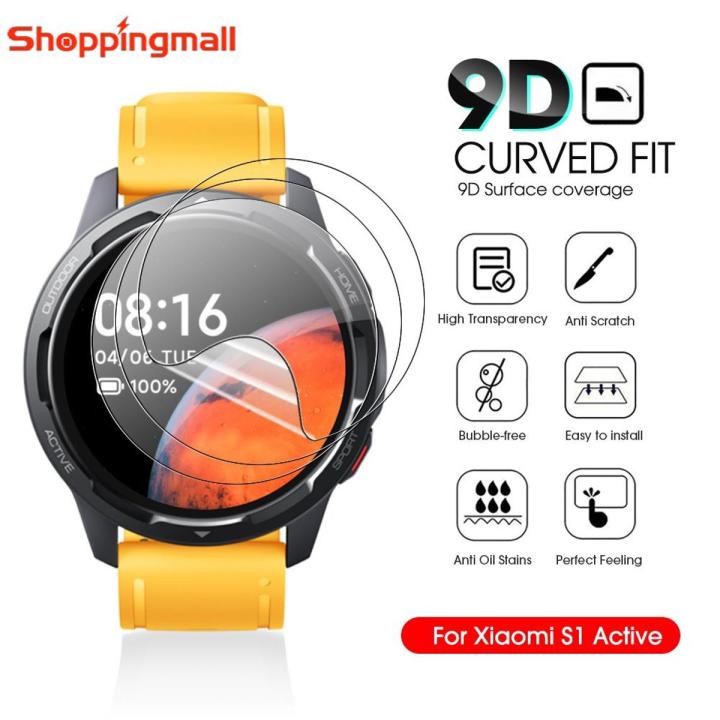 Full Curved HD Clear Flexible TPU Screen Protector Film / Smart Watch Anti-vibration Anti-scratch Protective Film Compatible with Xiaomi Watch S1 Active