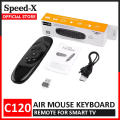 SpeedX C120 Air Mouse Remote for Smart TV (Built In Keyboard) Smart Air Fly Mouse for Android TV Box / PC / Presentation. 
