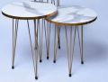1 Pcs / Set of 3 Round Coffee Table HIGH Gloss Nesting End Tables - Round Wood Stacking Coffee Side Accent Tables with Metal Legs for Living Room, Home Office, Nightstands for Bedroom, Sturdy Easy Assembly - 3 Piece Modern Nesting Table Living Room. 