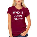 WHO IS JOHN GALT T-SHIRT AYN RAND LIBERTARIAN ATLAS SHRUGGED SHIRT. 