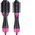 Hot air Brush Hot air Brush Hair Dryer Brush, Round Brush Blow Dryer, Blow Dryer Brush, 3-in-1 Ionic Straightening Hot Air Brush with Anti-Scald Feature (Pink). 