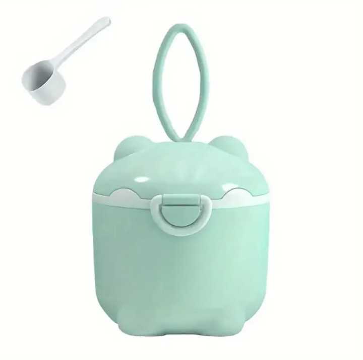 Portable Milk Powder Storage Box, Food Container, Milk Powder Snack Storage Box , Portable Milk Powder Dispenser Container with Carry Handle and Scoop, Non-Spill Baby Snack Storage Container for Travel, Home, BPA Free, Pink