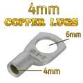 4mm Wire cable Terminal thimble Nose Lugs Crimp Cable End Connector Splice Copper Bare. 