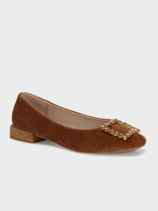 Unze London Women's "KOZUE" Buckled Detailing Ballerinas For Women - Ballerinas For Women