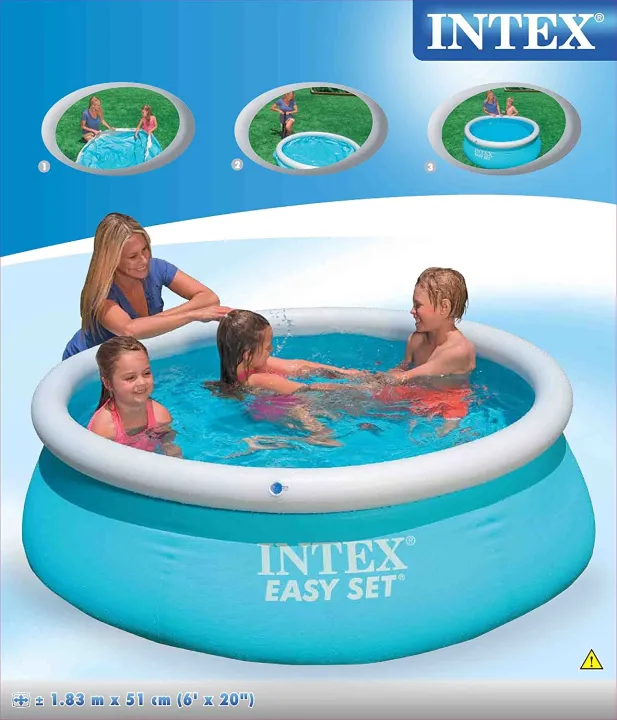 INTEX%206-FT%20Easy%20Set%20Swimming%20Pool%20kids%20inflatable%20Bathtub%20(%206'%20X%2020")%20-%20Image%204