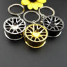 Fashion Creative Wheel Hub Rim Model Men's Keychain Car Key Chain Keyring Gift. 