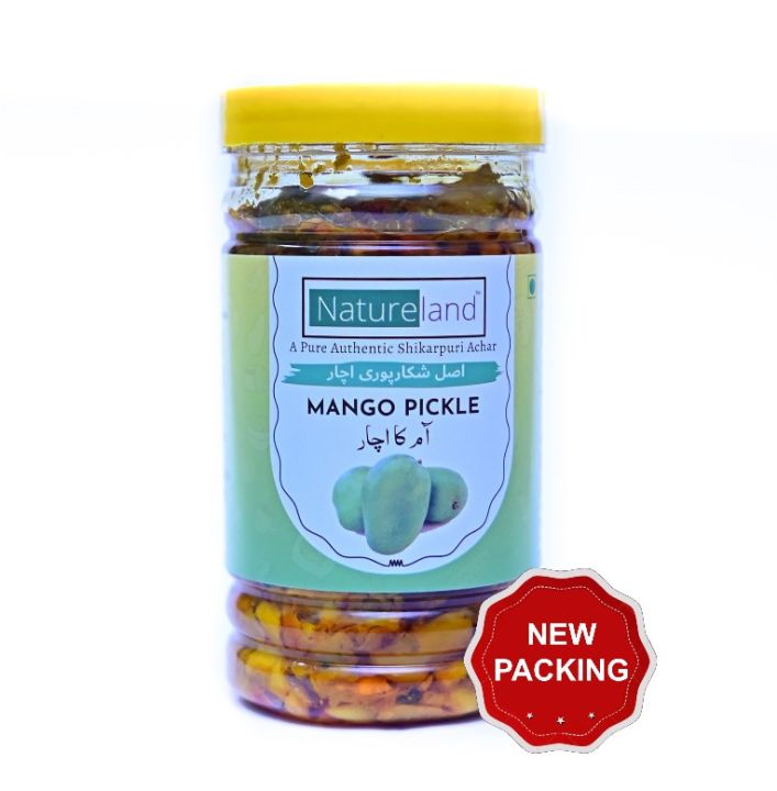 Natureland Shikarpuri Mango Pickle in Oil 500g - Aam ka Achar - Original Shikarpuri Achar