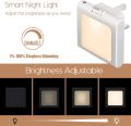 Dimmable Night Light, Emotionlite LED Nightlights Plug in Wall, Stepless Dimming, Brightness Adjustable for Kids, Baby, Bedroom, Bathroom, Hallway, Stair, Kitchen, Corridor, Warm White, 2 Pack [Energy Class A+]. 