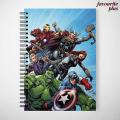 Avengers Printed University Notebooks Diary Personalized Customized Cute Spiral Notebook in Pakistan by Favourite Plus. 