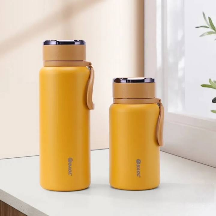 Imported Premium 1000ML / 1200ML / 1500ML Stainless Steel Yes Water Bottle Double Walled Vaccum Flask Hot and Cold Thermos Water Bottle Beautiful and Stylish Water Bottle For Girls and Boys for School Collage and Office Bottle