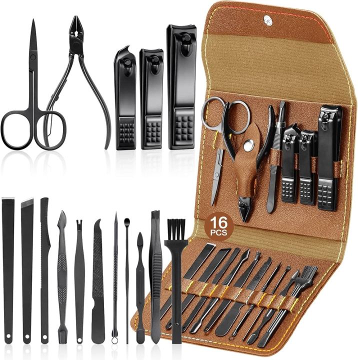 16pcs%20Nail%20Cutter%20Set%20Stainless%20Steel%20Nail%20Clippers%20Set%20With%20Folding%20Bag%20Manicure%20Cutter%20Kits%20Scissors%20Beauty%20Tool%20-%20Image%203