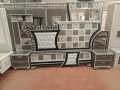 04 Pic brown and off white ton Full Room Furniture Set Good Looking Bed without Mattress with good quality use in making. 