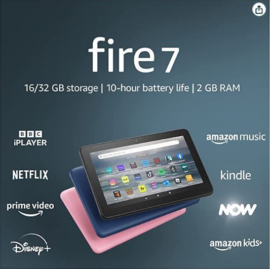 AMAZON FIRE 7 TABLET WITH ALEXA (12TH GENERATION) – 16GB (2022 Release ...