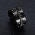 Fidget Anxiety Rotating Rings 12MM Camera Lens Stainless Steel Ring Stress Relieving Spinner Ring Jewelry for Men. 