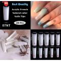 20pcs Best Quality Artificial Acrylic French Natural Nails Tips. 