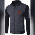 Black Sleeve Zipper Style Jacket For Men. 