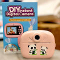 DIY Instant Print Camera - Digital Camera with 1 Rolls Print Paper Video Selfie Mode. 