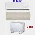 AC Dust Cover for Indoor and Outdoor Units - Silver, 1 Ton to 2 Ton Sizes. 
