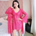 New Random Fashion Design For 3 Piece Nighty IN Sleeping Dress For Comfortable In Party Club Material In Net Fabric Nighty For Penty Important Quality Multicolour In All Size In We Can Send Any Colour. 