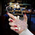For OPPO F7 Back Cover Luxury 3D Shiny Rhinestone Butterfly Glitter Sequins Starry Girls Cases Clear Soft TPU Silicone Protective Mobile Phone Case. 