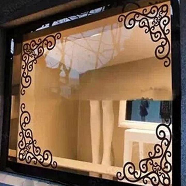 Sanwood 4Pcs/Sheet Elegant Removable Window Bath Room Mirror Vine Wall Art Decal Sticker - intl