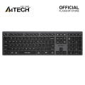 A4tech FBX50C Bluetooth & 2.4G Wireless Keyboard - Rechargeable USB Type C - Multi Device - 2 cm Slim & Lightweight - Scissor Switch Keys - Multidevice Pairs Upto 4 Devices - For PC/Laptop/Tablet/iOS/Android/Smart TV. 
